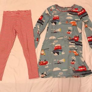 Mini Boden dress and leggings